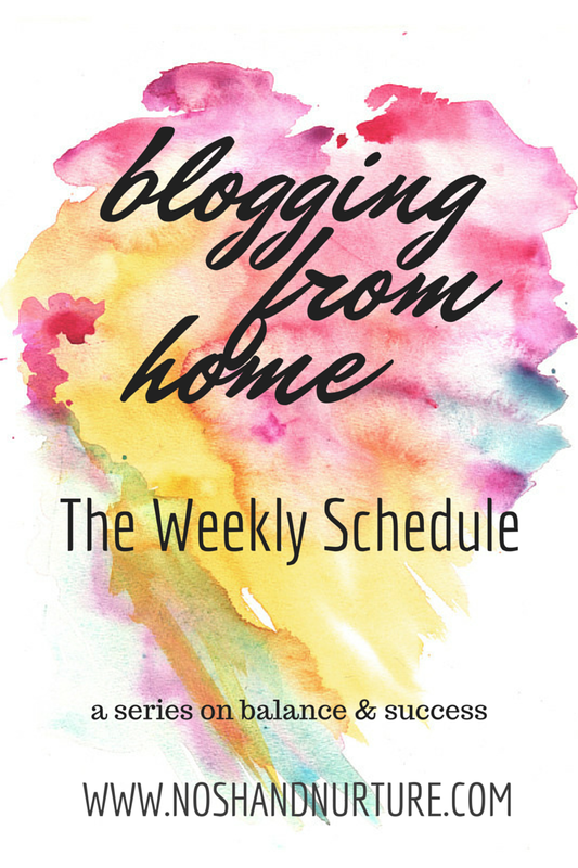 Blogging From Home Series | Nosh and Nurture