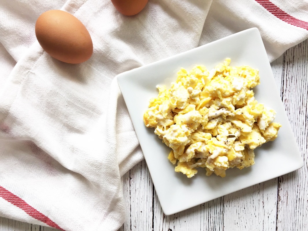 Dairy Free Sea Salt and Cracked Pepper Cheesy Eggs